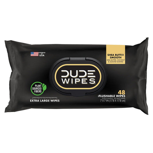 DUDE Wipes Flushable Wipes, XL Wet Wipes for At Home Use, Shea BUTTer Smooth, 144 Count EasyOptionXY LLC