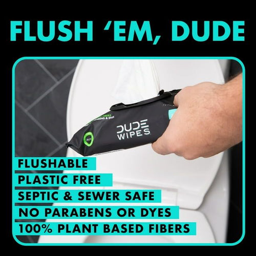 DUDE Wipes Flushable Wipes, Mint Chill XL Wet Wipes to Use with Toilet Paper, 48 Count EasyOptionXY LLC