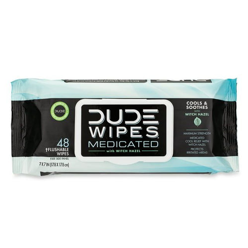 DUDE Wipes Flushable Wipes, Unscented XL Medicated Wet Wipes for Hemorrhoid Relief, 48 Count EasyOptionXY LLC