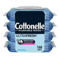 Cottonelle Ultra Fresh Flushable Wipes, 4 Flip-Top Packs, 42 Wipes per Pack (168 Total) EasyOptionXY LLC
