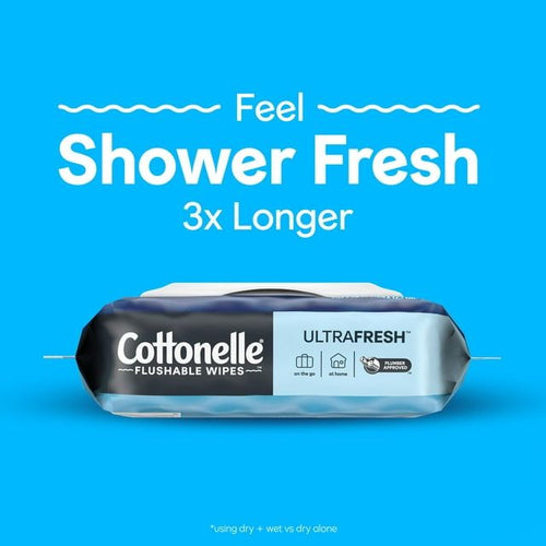 Cottonelle Ultra Fresh Flushable Wipes, 4 Flip-Top Packs, 42 Wipes per Pack (168 Total) EasyOptionXY LLC