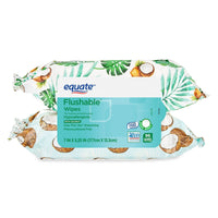 Equate Coconut Scented Flushable Wipe, 2 Flip-Top Packs (96 Total Wipes) EasyOptionXY LLC