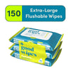 Goodwipes Flushable Butt Wipes Made with Soothing Botanicals & Aloe, 3 Packs (150 Total Wipes) EasyOptionXY LLC