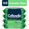 Cottonelle GentlePlus Flushable Wipes, 4 Flip-Top Packs, 42 Wipes per Pack (168 Total) EasyOptionXY LLC