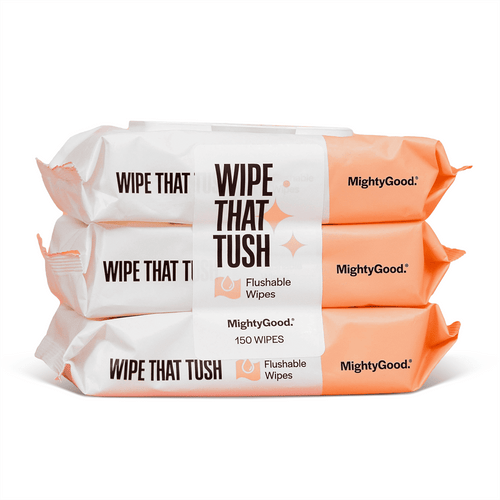 MightyGood Brand - Wipe That Tush Flushable Wipes - 3 Packs of 50 Wipes,150 Total Wipes EasyOptionXY LLC