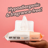 MightyGood Brand - Wipe That Tush Flushable Wipes - 3 Packs of 50 Wipes,150 Total Wipes EasyOptionXY LLC