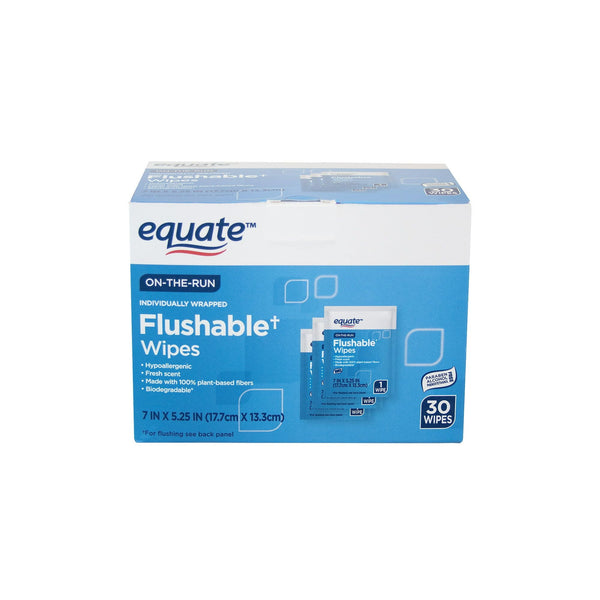 Equate 30 Count Scented Flushable Wipe Singles EasyOptionXY LLC