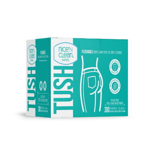 Nice 'N Clean Flushable Wet Wipes, 5 Packs of 60 Wipes, 300 Total Wipes EasyOptionXY LLC