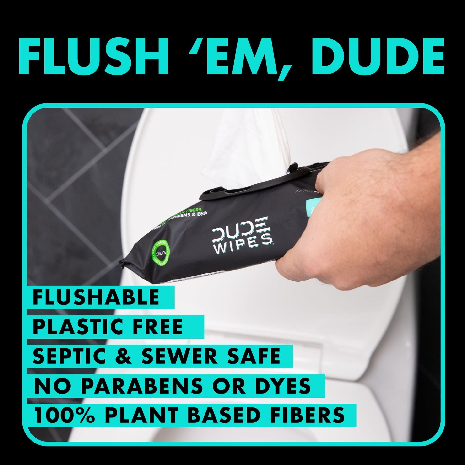 DUDE Wipes Flushable Wipes, XL Wet Wipes for At Home Use, Mint Chill, 48 Count, 5 Pack EasyOptionXY LLC