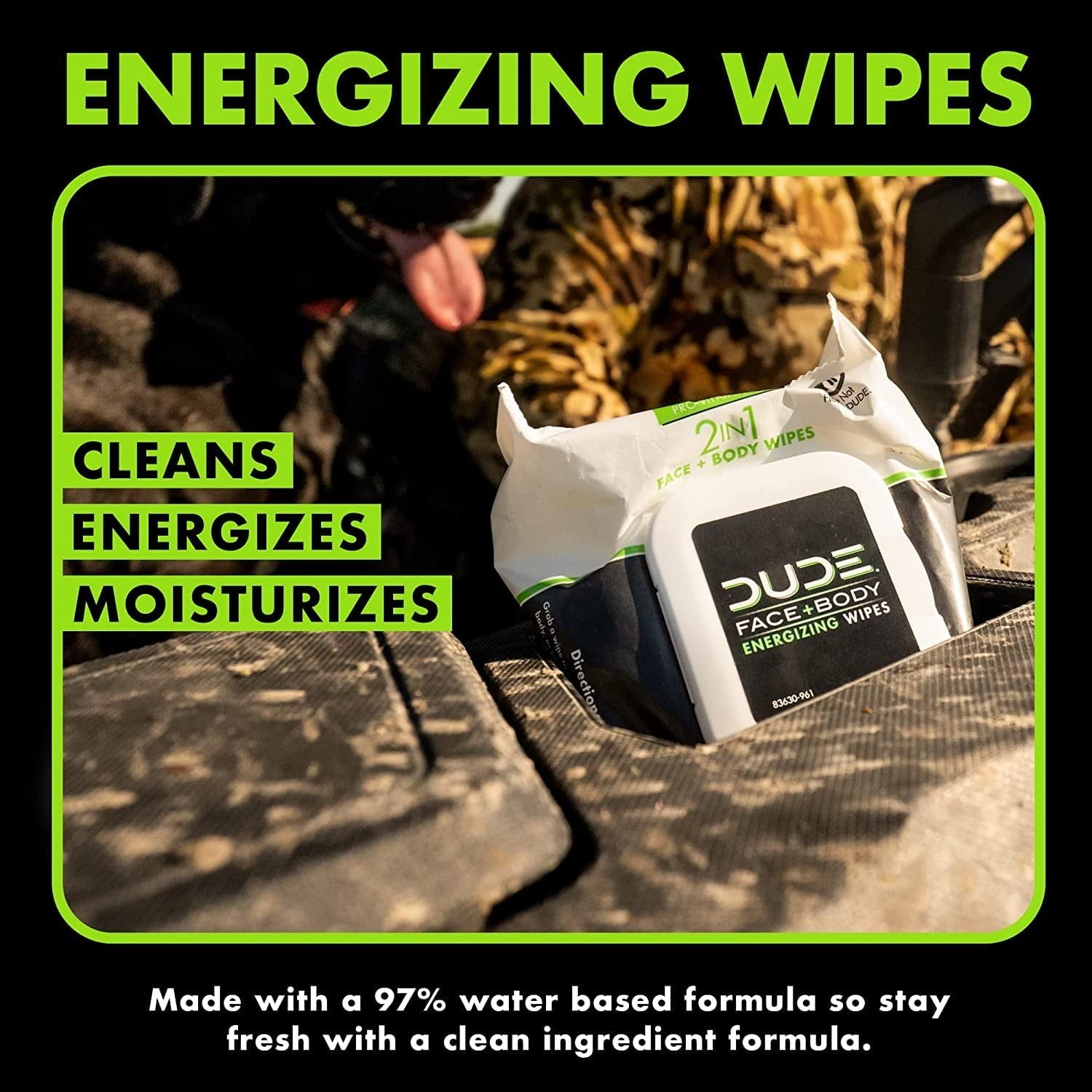 DUDE Wipes Face and Body Wipes, 3 Pack, 90 Wipes EasyOptionXY LLC