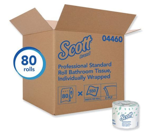 Scott Essential Standard Roll Bathroom Tissue, Septic Safe, 2-ply, White, 550 Sheets/roll, 80/carton EasyOptionXY LLC