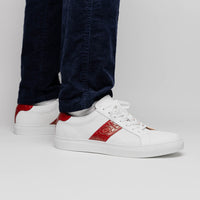 Zelli Italia 61-101-RED OLYMPIAS Italian Calfskin and Crocodile Stripe, Red