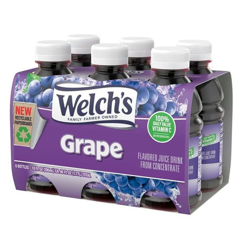Welch's Grape Juice Drink, 10 fl oz On-the-Go Bottle (Pack of 6) EasyOptionXY LLC
