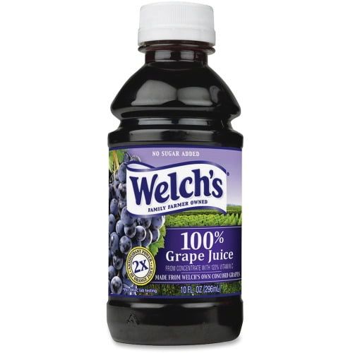 Welch's 100 Percent Grape Juice Grape Flavor, 10 fl oz, 24 Per Cartoon EasyOptionXY LLC
