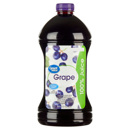 Great Value 100% Grape Juice, 96 fl oz EasyOptionXY LLC
