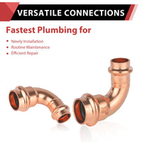 1" x 3/4" Press Copper 90° Elbow (Lead Free)