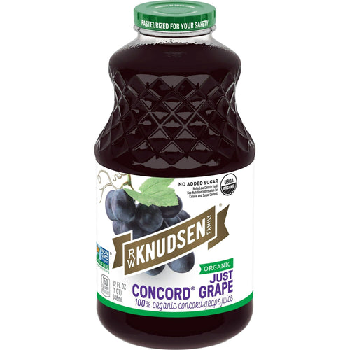 R.W. Knudsen Family Organic Just Concord Grape Juice, 100% Juice, 32 oz, Glass Bottle EasyOptionXY LLC
