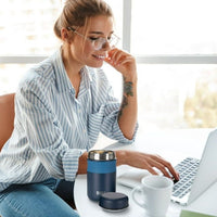 Built 16-Ounce Stainless Steel Double Wall Vacuum Insulated Food Jar in Blue EasyOptionXY LLC