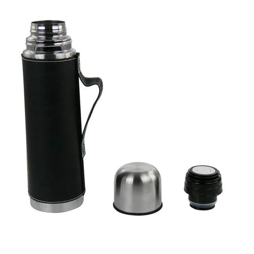 Mr. Coffee 23 fluid ounces Stainless Steel Thermal Travel Bottle Thermos in Leatherette EasyOptionXY LLC