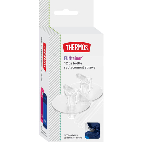 Thermos 12 OZ Funtainer Replacement Straws, 2 Pack EasyOptionXY LLC