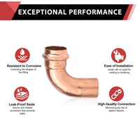 1" Press Copper Street Elbow (Lead Free) Plumbingsell