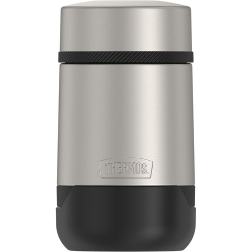 Thermos Stainless Steel Food Jar with folding Spoon, Matte Steel, 18 Ounce EasyOptionXY LLC