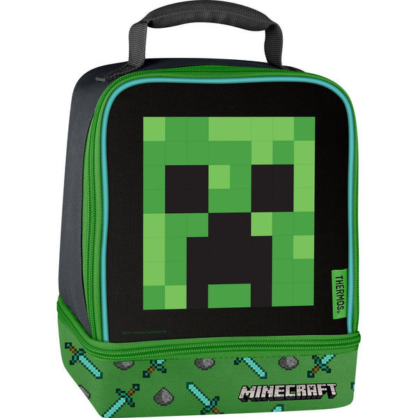 Thermos Reusable Dual Compartment Lunch Box, Minecraft EasyOptionXY LLC