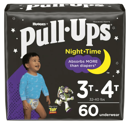 Pull-Ups Boys' Night-Time Training Pants Size 3T-4T; 60 Count EasyOptionXY LLC