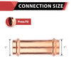 1" Press Copper Extended Coupling (Lead Free)
