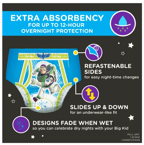 Pull-Ups Boys' Night-Time Training Pants Size 3T-4T; 60 Count EasyOptionXY LLC