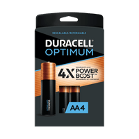 Duracell Optimum AA Battery with 4X POWER BOOST?, 4 Pack Resealable Package EasyOptionXY LLC