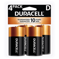Duracell 1.5V Coppertop Alkaline D Batteries, 4 Pack EasyOptionXY LLC