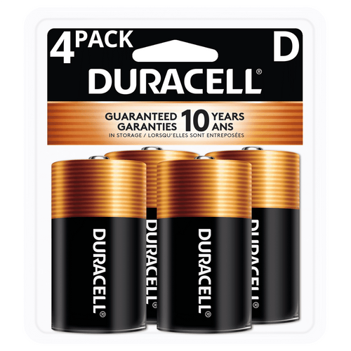 Duracell 1.5V Coppertop Alkaline D Batteries, 4 Pack EasyOptionXY LLC