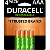 Duracell Rechargeable AAA Batteries, Pre-Charged 1.5V Triple A Battery, 4 Pack EasyOptionXY LLC