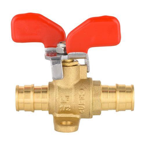 1/2" PEX-A Expansion Butterfly Valve W/Drop Ear, Red (Lead Free) Plumbingsell