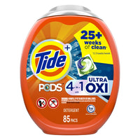 Tide PODS Liquid Laundry Detergent Soap Pacs 4-n-1 Ultra Oxi; HE Compatible 85 Count EasyOptionXY LLC