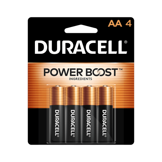 Duracell Coppertop AA Battery with POWER BOOST?, 4 Pack Long-Lasting Batteries EasyOptionXY LLC