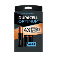 Duracell Optimum AAA Battery with 4X POWER BOOST?, 4 Pack Resealable Package EasyOptionXY LLC