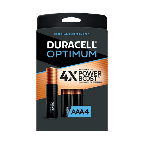 Duracell Optimum AAA Battery with 4X POWER BOOST?, 4 Pack Resealable Package EasyOptionXY LLC