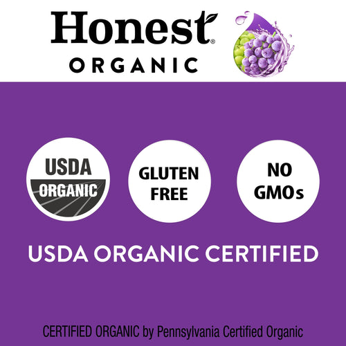 Honest Kids Organic Goodness Grapeness Grape Fruit Juice, 6.75 fl oz, 8 Pouches EasyOptionXY LLC