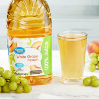 Great Value White Grape/Peach 100% Juice, 64 fl oz EasyOptionXY LLC