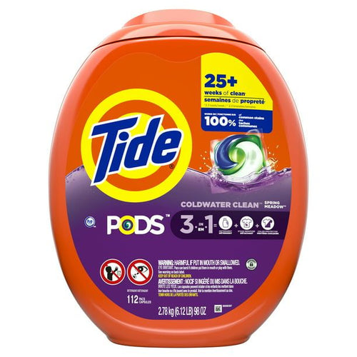 Tide PODS Liquid Laundry Detergent pacs Spring Meadow Scent 112 count EasyOptionXY LLC