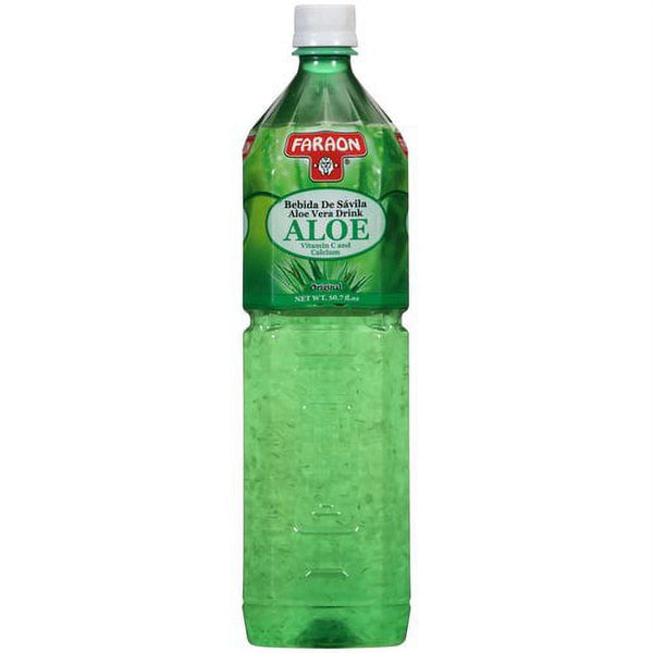 Faraon Aloe Vera Original Flavored Drink comes in a 1.5 Liter, 50.7 oz EasyOptionXY LLC