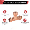 3/4" x 3/4" x 1/2" Copper Press x Press x Female Thread Tee (Lead Free) Plumbingsell