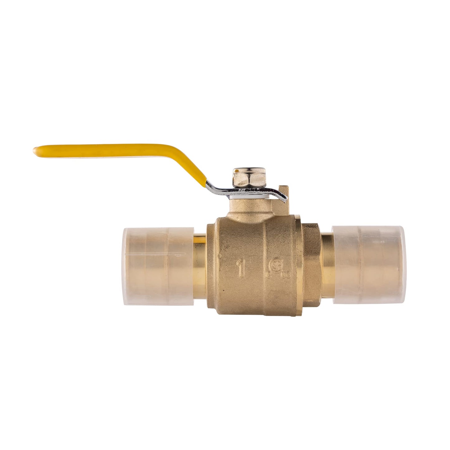 10 Pcs 1" PEX Expansion Ball Valve, Yellow (Lead Free)