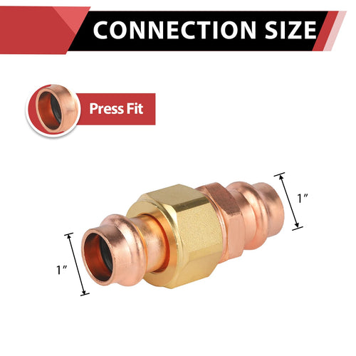 1" Press Copper Union (Lead Free)