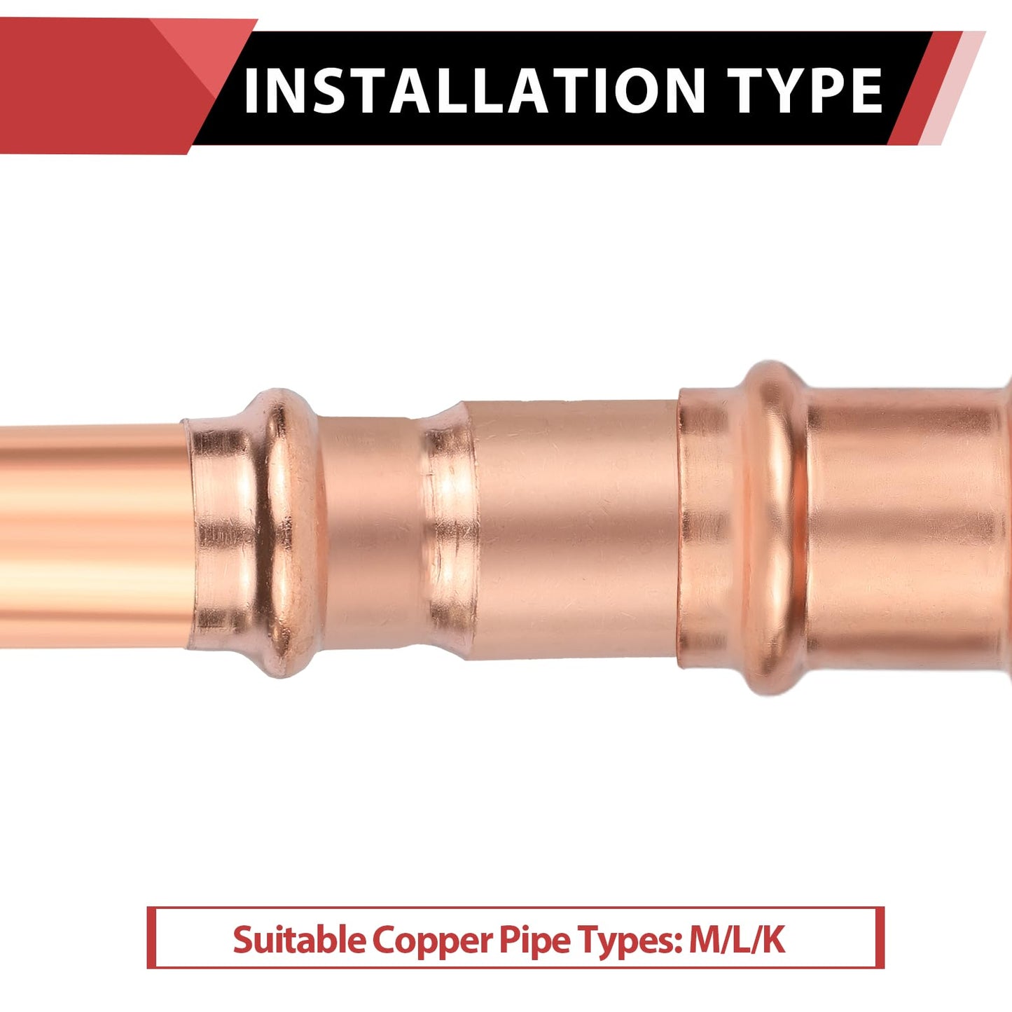 30 Pcs 1" x 3/4" Press Bushing Copper Reducer (Lead Free)