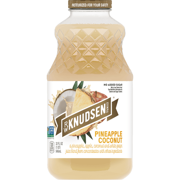 R.W. Knudsen Family Pineapple Coconut Juice Blend, 32 oz, Glass Bottle EasyOptionXY LLC