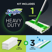 Swiffer Sweeper 2-in-1, Dry and Wet Multi Surface Floor Cleaner and Broom, Sweep and Mop Starter Kit EasyOptionXY LLC