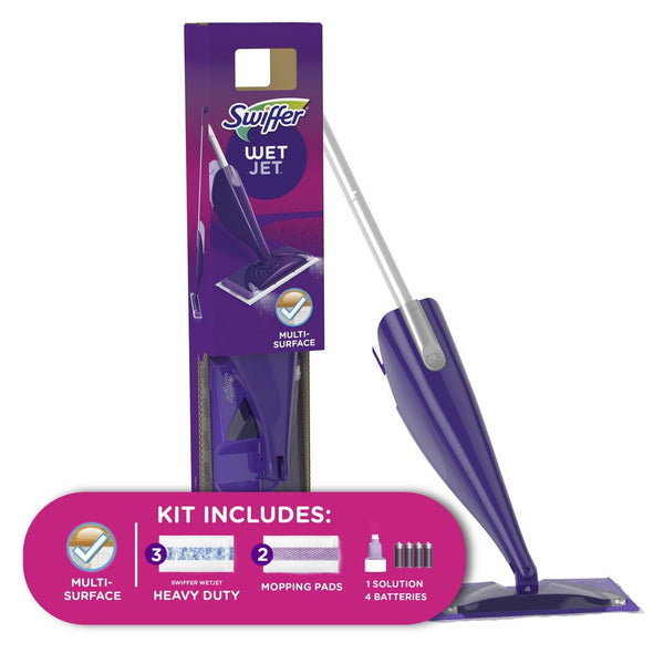 Swiffer WetJet Mop Starter Kit (Spray Mop, 5 Pads, Cleaning Solution) EasyOptionXY LLC
